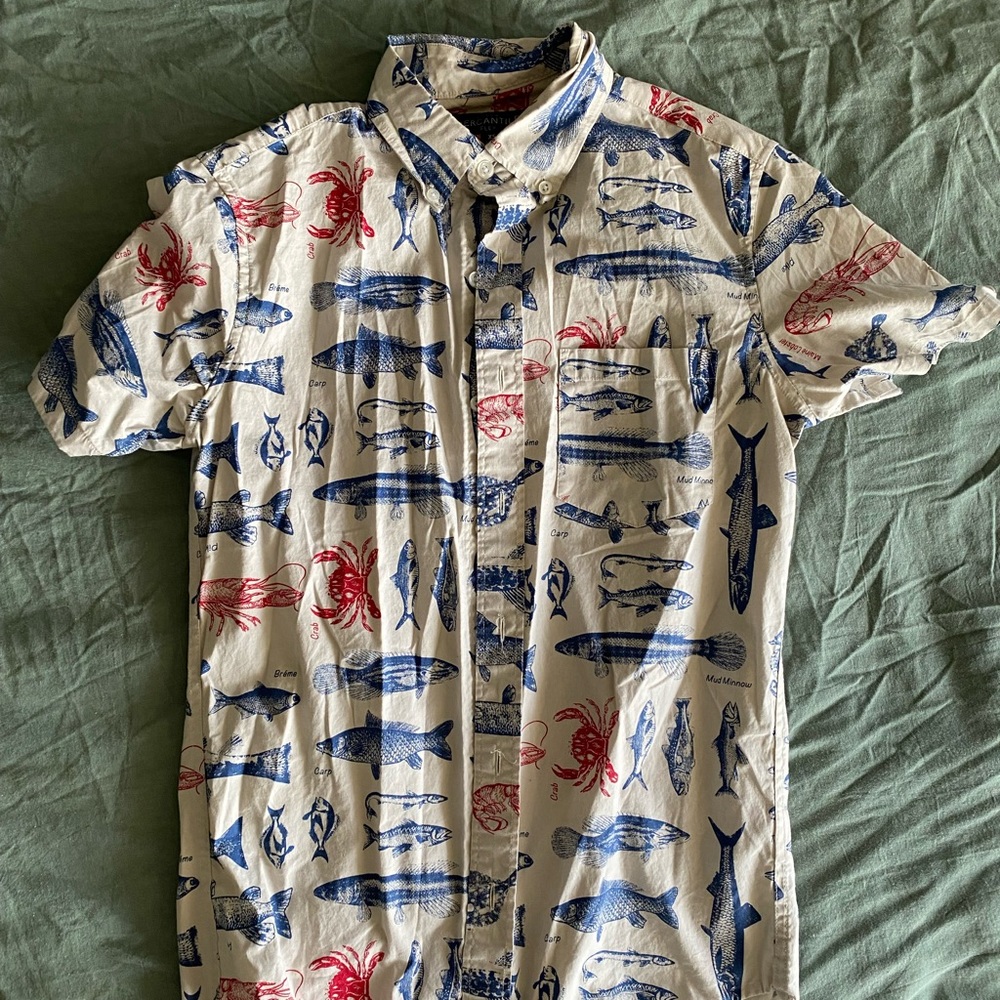 Mens J.Crew Flex short sleeve button up